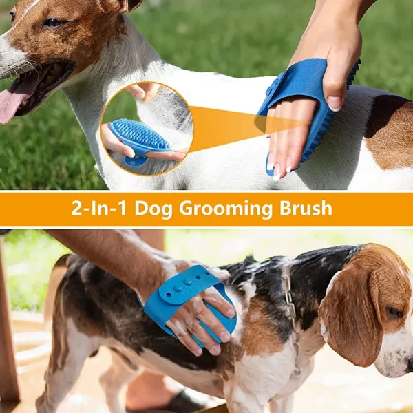 Wholesale Pet Supplies Multi-functional Silicone Crossover Bath Brush Cat Cleaning Tools Pet Massage Brush Dog Bath Brush - Image 4