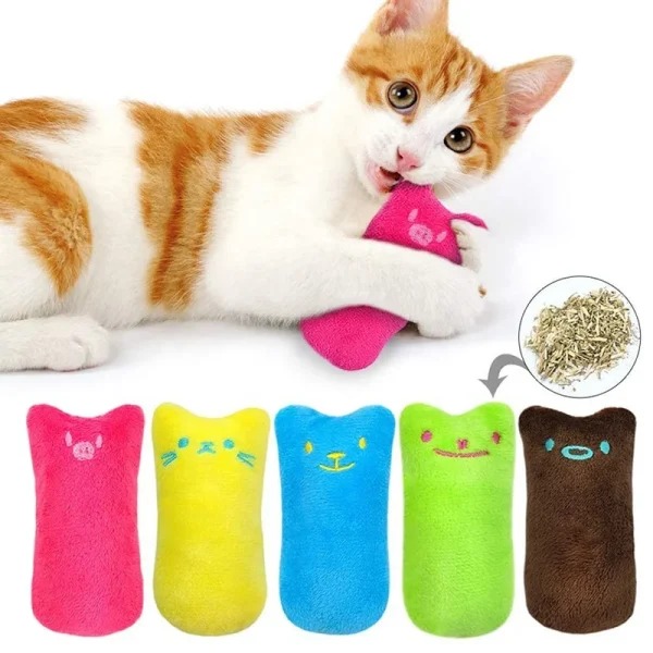 Eco-Friendly Fabric Catnip Toy Cute Animal Shaped Interactive Finger Toys for Playful Cats Lovely Small Animals Pet Toy