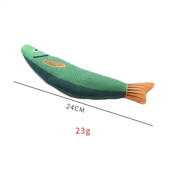 Pet Supplies Toys for Pets Fish Soft Durable Interactive Cat Kicker Toys Fish Shape Catnip Chewing Interactive Movement Toy - Image 6
