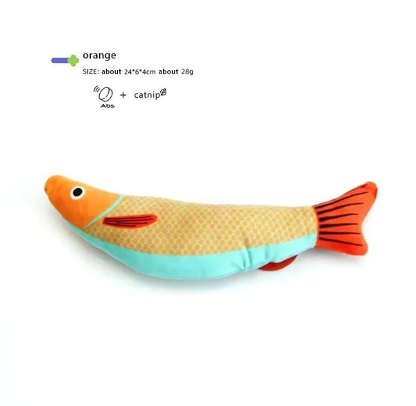 Pet Supplies Toys for Pets Fish Soft Durable Interactive Cat Kicker Toys Fish Shape Catnip Chewing Interactive Movement Toy - Image 5