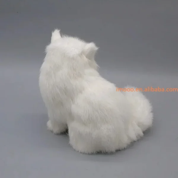 Factory Price 18cm Simulation Cat Dolls Table Decor Gift Realistic White Persian Cats Stuffed Toys Girls Easter Xmas Gift - Image 4