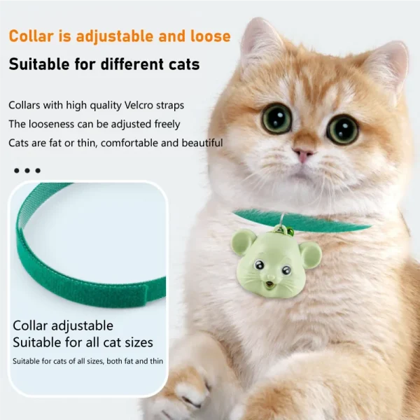 Adjustable Cat Collar Toy with LED Lights Charge Remote Control Hang Neck Infrared Laser Cat Self Play Collar Electric Cat Toy - Image 4