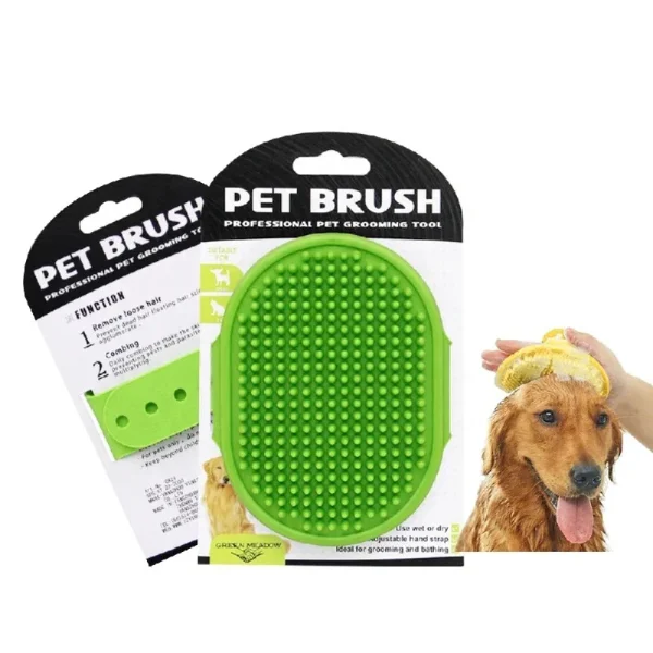 Wholesale Pet Supplies Multi-functional Silicone Crossover Bath Brush Cat Cleaning Tools Pet Massage Brush Dog Bath Brush