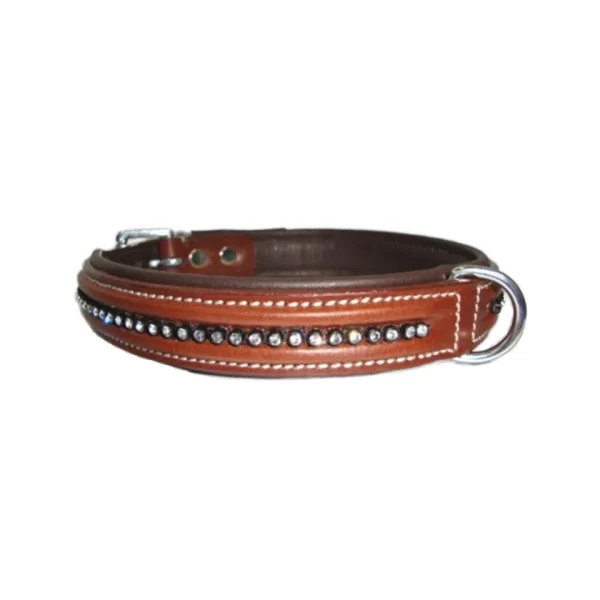 Hot-Selling Dog Accessories Pure Leather Material Dog Collar and Leash with Studded Decoration
