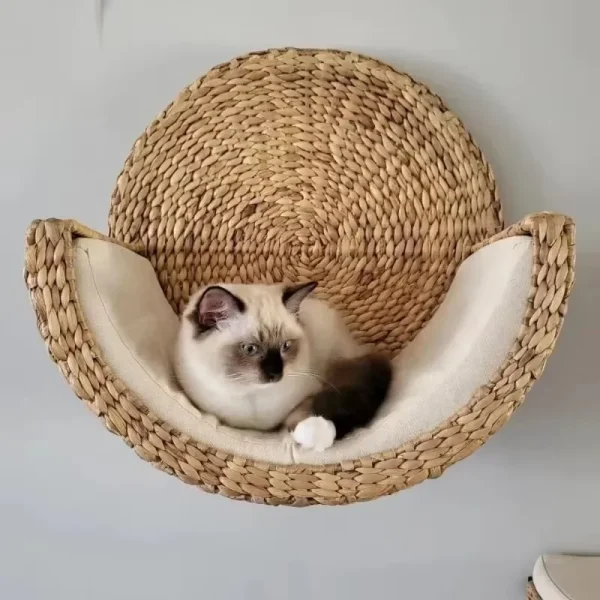 Hyacinth Water Cat Basket Nest Four-Season Scratcher Eco-friendly Pet Bed and House Washable - For Dogs