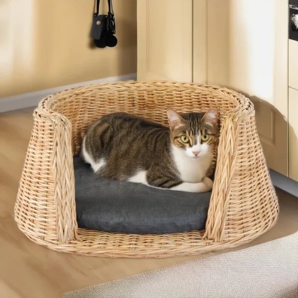 Hyacinth Water Cat Basket Nest Four-Season Scratcher Eco-friendly Pet Bed and House Washable - For Dogs - Image 5