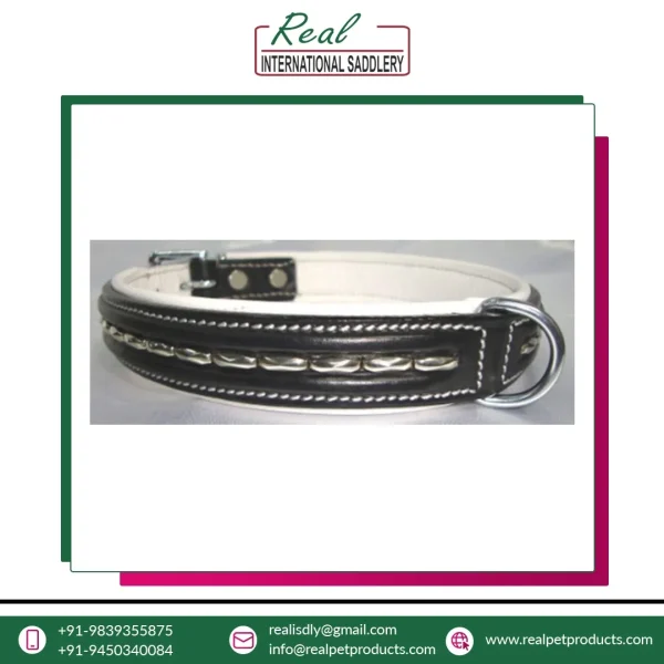 Hot-Selling Dog Accessories Pure Leather Material Dog Collar and Leash with Studded Decoration - Image 5