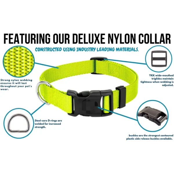 Pet Supplies Martingale Custom Pet Dog Collar with Buckle Basic Nylon Dog Collar Nylon Pet Accessories - Image 2