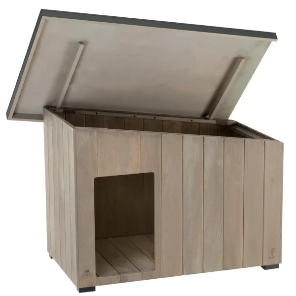 Outdoor Dog House, Dog Kennel AGO 80 in FSC Wood with Non-Toxic Paint, UV Resistant - Image 3