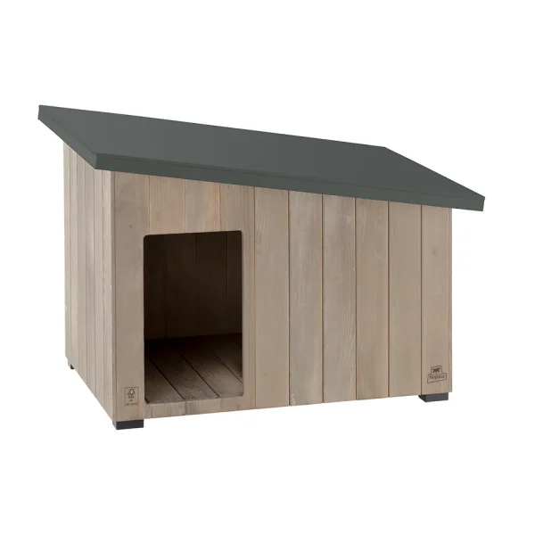 Outdoor Dog House, Dog Kennel AGO 80 in FSC Wood with Non-Toxic Paint, UV Resistant
